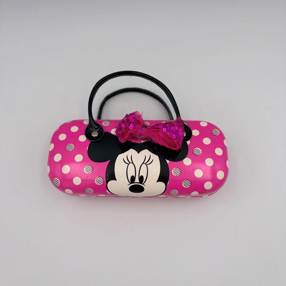 Minnie‎ Mouse Pink Polka Dot Hard Shell Sunglasses Case with Handle and Bow
